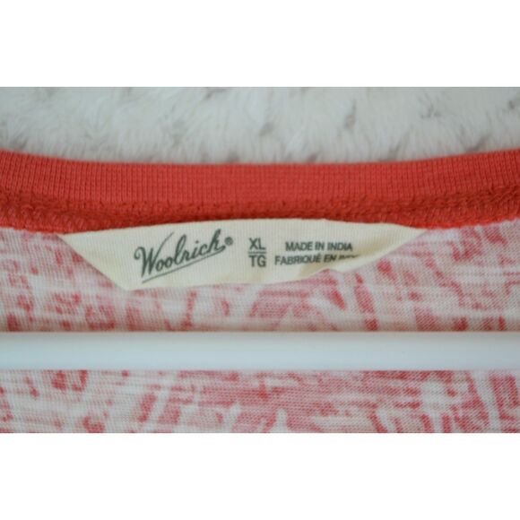 Woolrich Women's XL Red Abstract Print Sleeveless Split Back Top - Picture 4 of 11